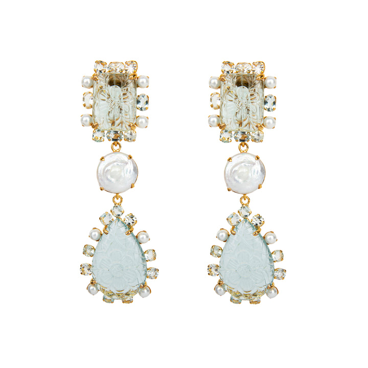 Aquamarine Statement Earrings
