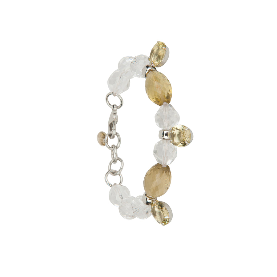 Lemon Quartz & Clear Quartz Bracelet