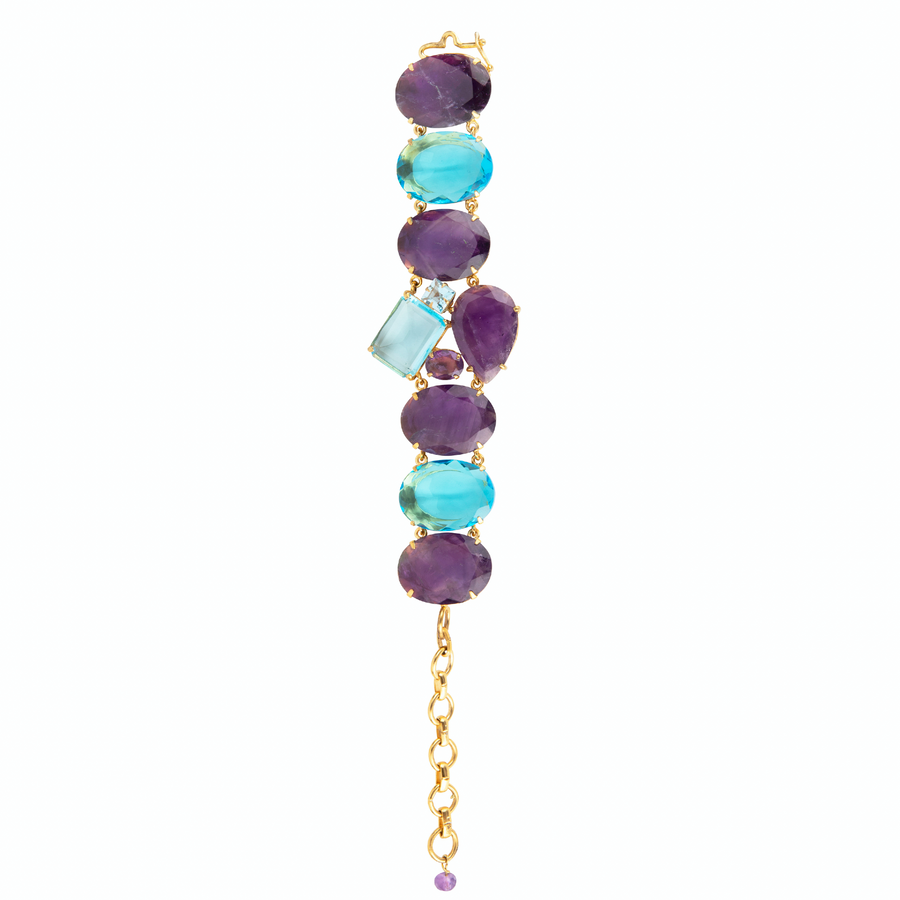Amethyst & Blue Quartz Bracelet (more colors)