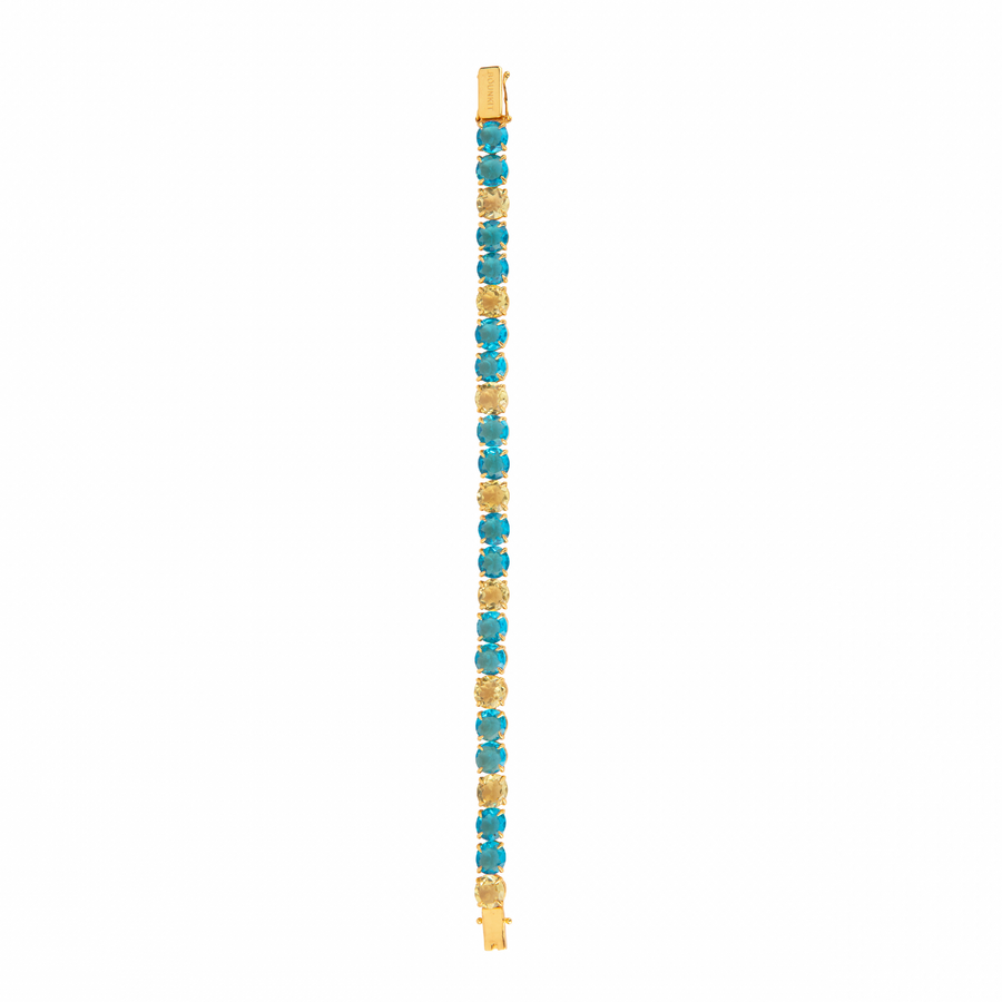 Blue Quartz & Lemon Quartz Bracelet