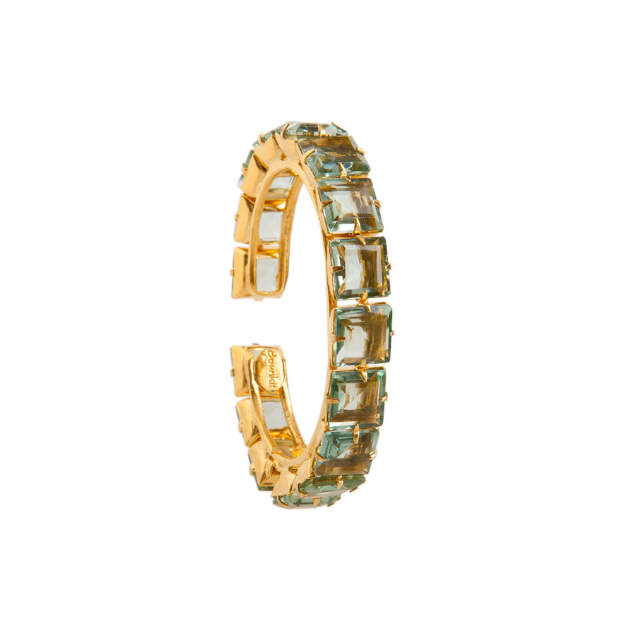Green Amethyst Hinged Cuff