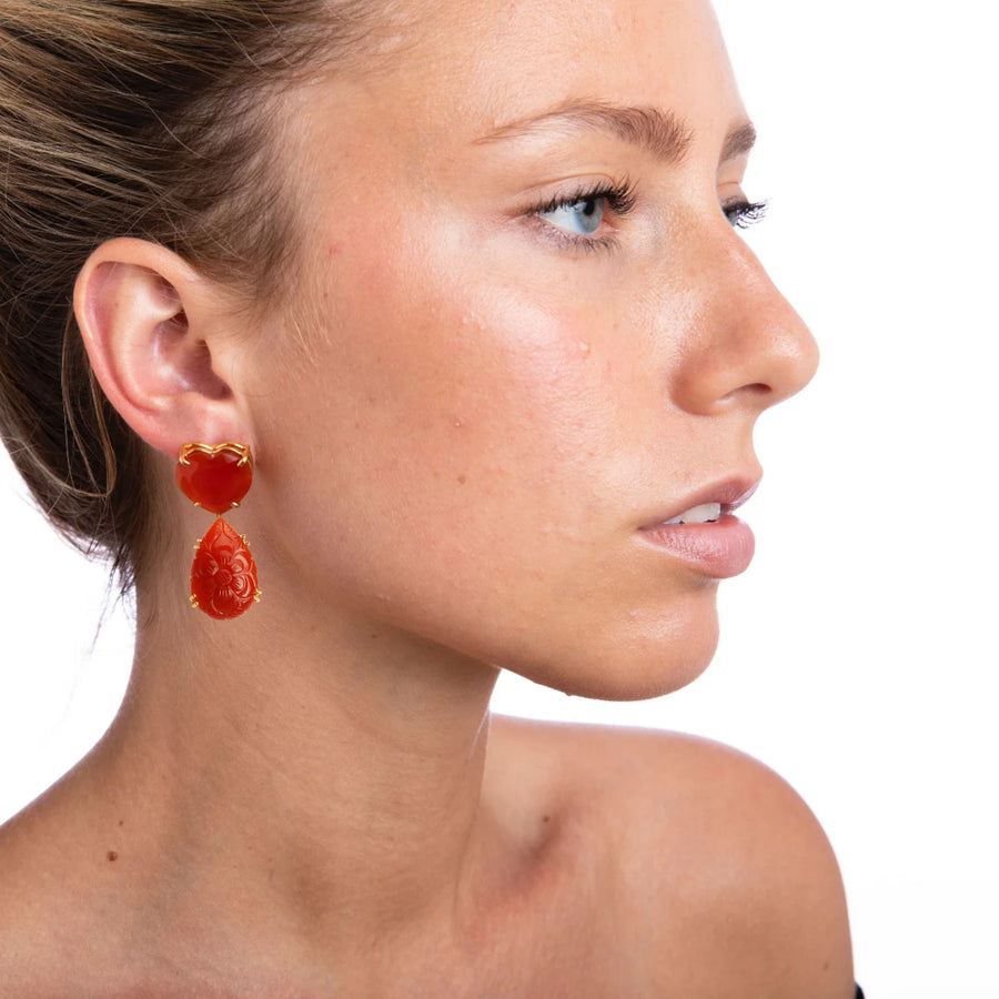 25mm x 18mm Carved Pear Drops (more colors)