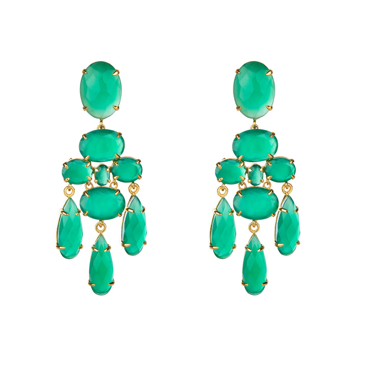 Green Onyx Earrings (more colors)