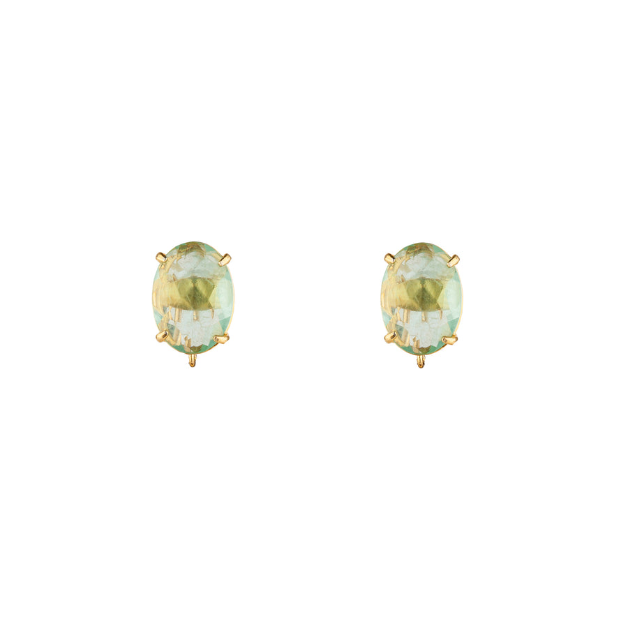 Fluorite & Faceted Amethyst Earrings