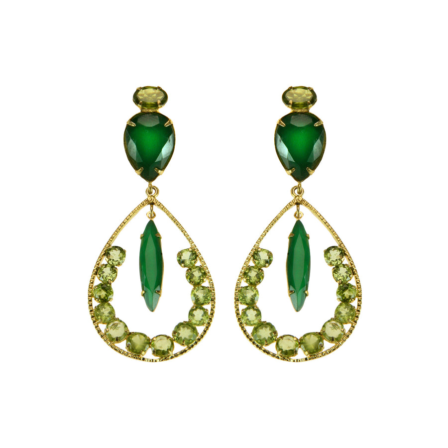 Peridot & Green Onyx Earrings