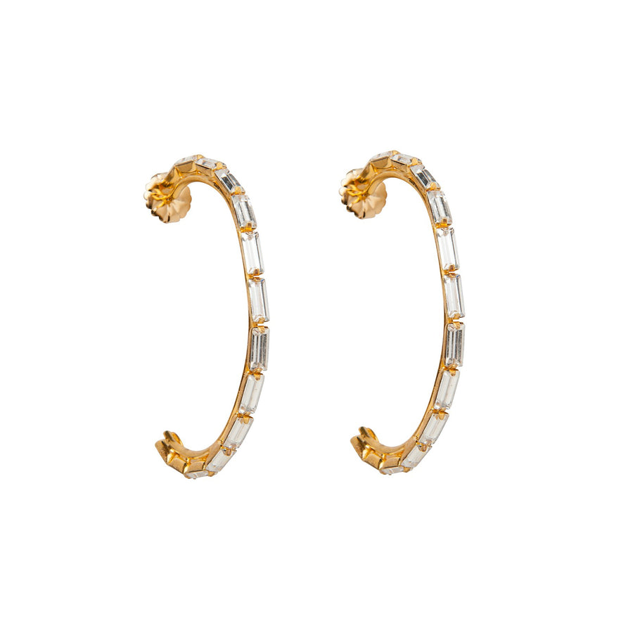 Clear CZ Hoop Earrings (more colors)