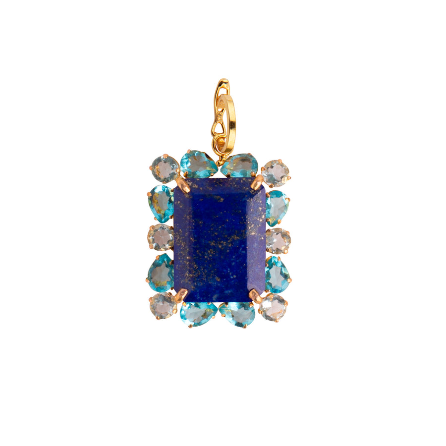 Lapis & Blue Quartz Pendant