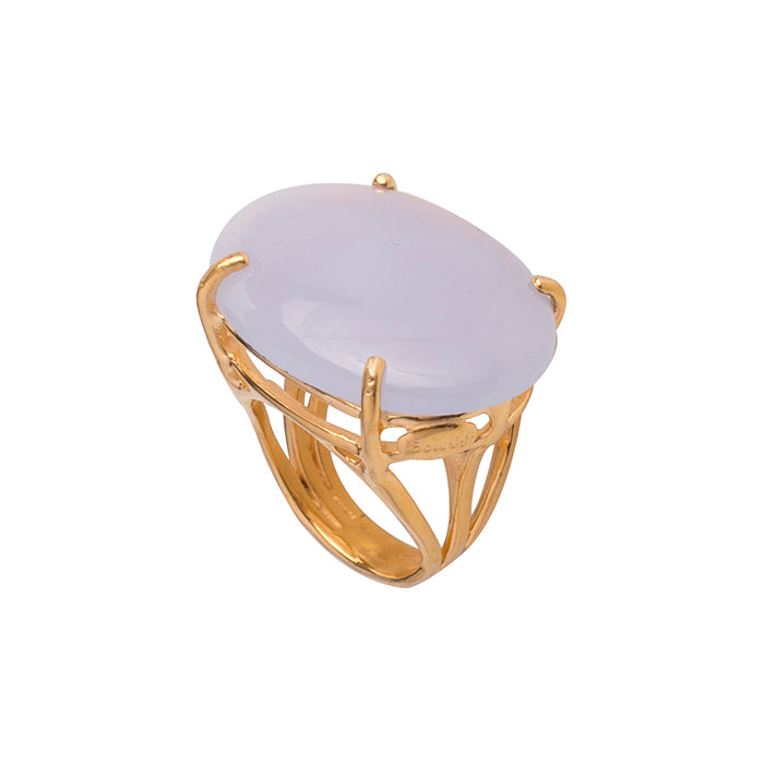 Clear Quartz Oval Ring (more colors)