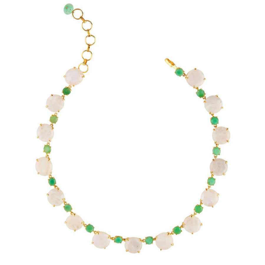 Moonstone & Chrysophrase Necklace