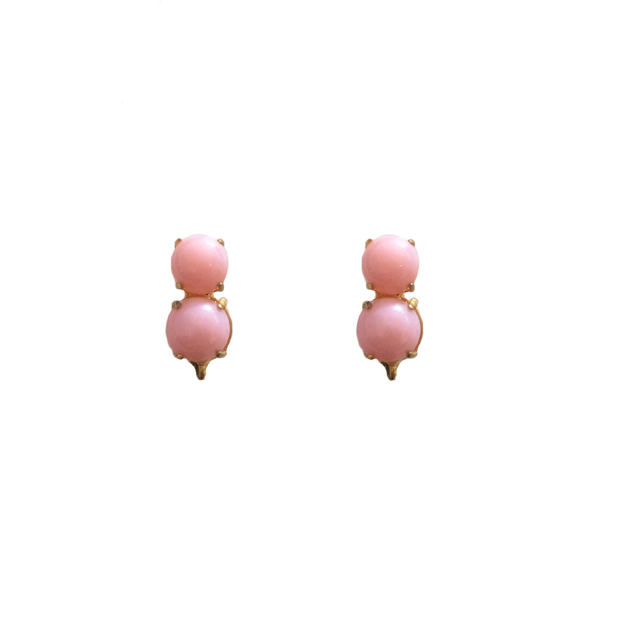 Pink Opal & Amethyst Earrings