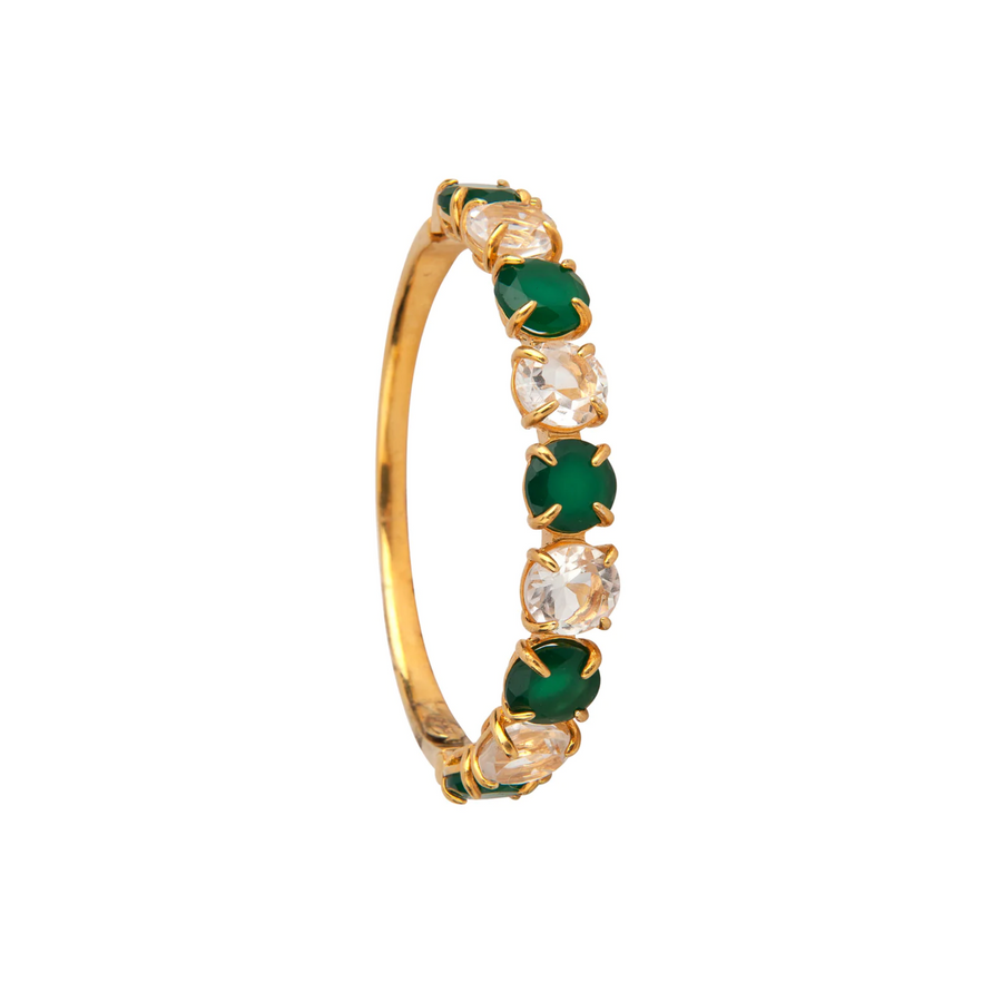 Round Bangle Green Onyx (more colors)