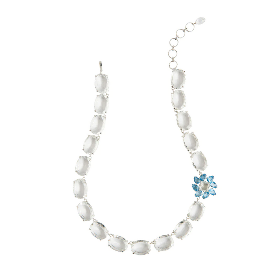 Clear Quartz & Blue Quartz Necklace