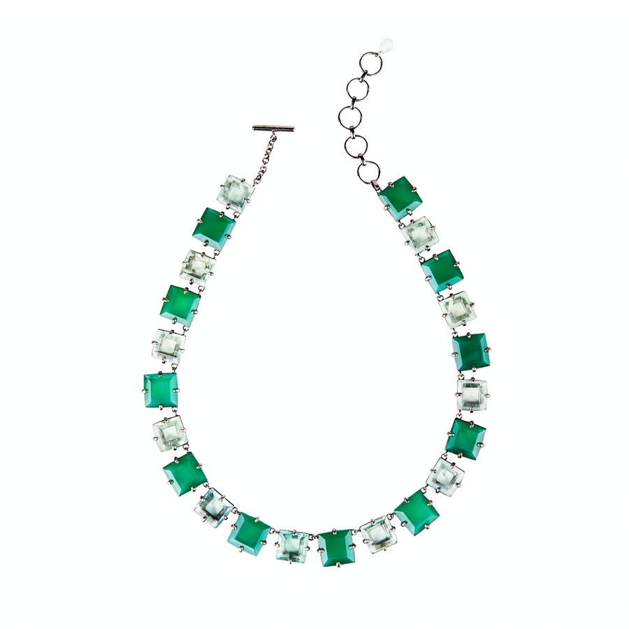 Green Onyx & Fluorite Necklace