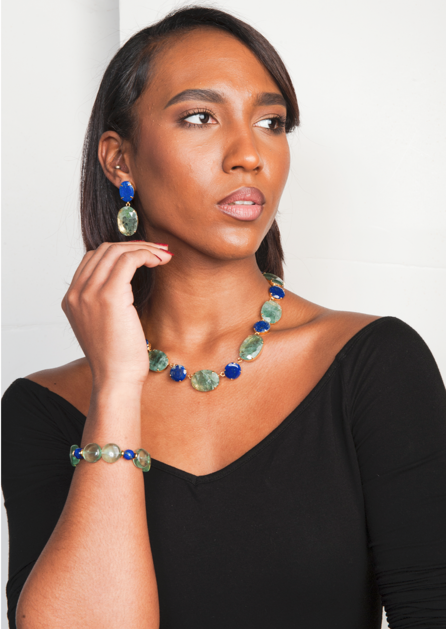 Fluorite & Lapis Necklace