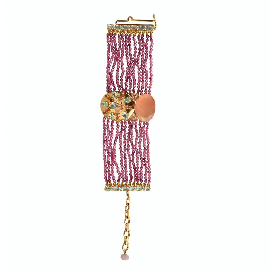 Raspberry Moonstone Bracelet