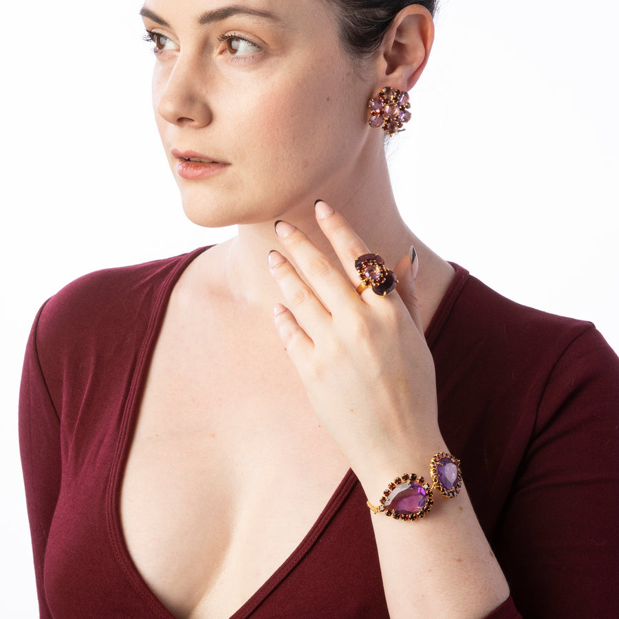 Amethyst & Garnet Bracelet