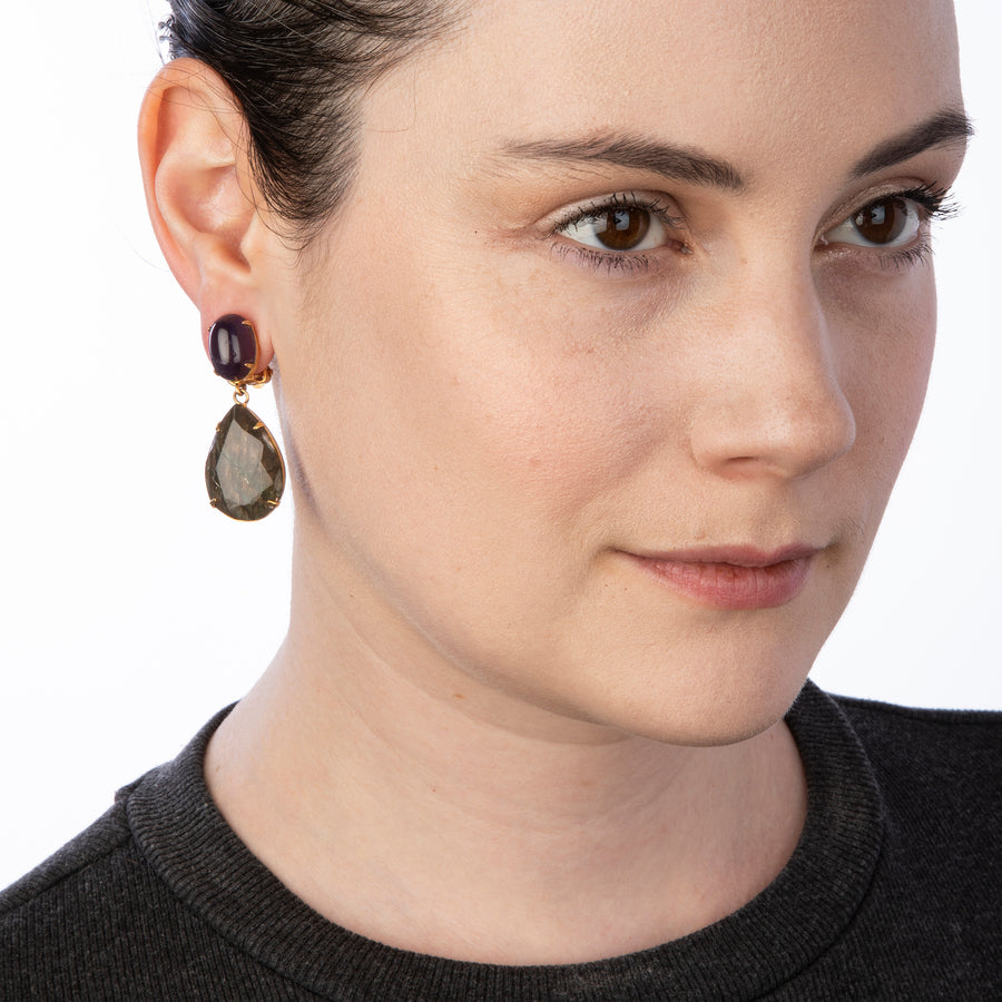 Amethyst & Labradorite Earrings