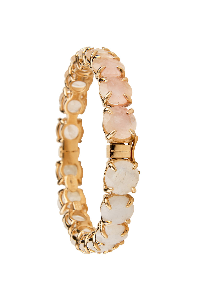 Blue Quartz & Rose Quartz Bangle