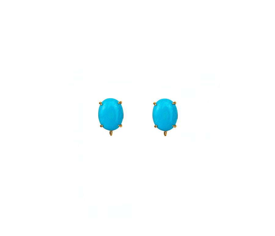 Lemon Quartz & Turquoise Earrings