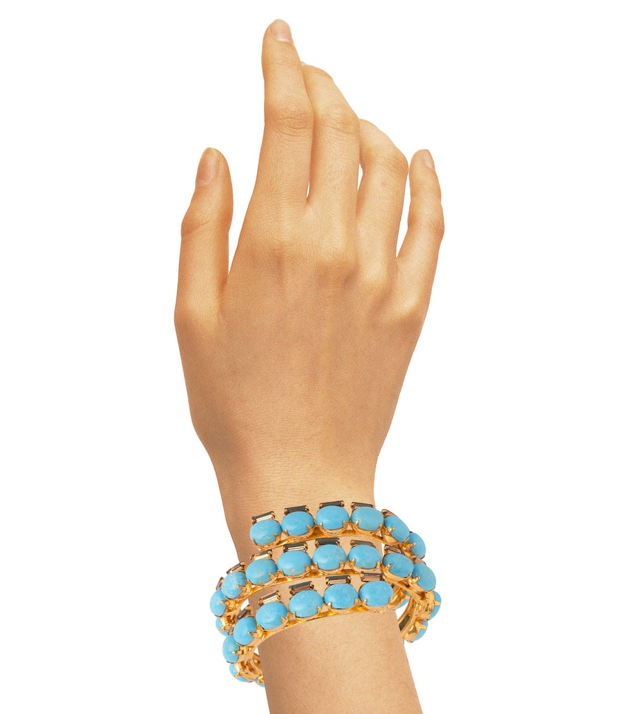 Turquoise & CZ Cuff