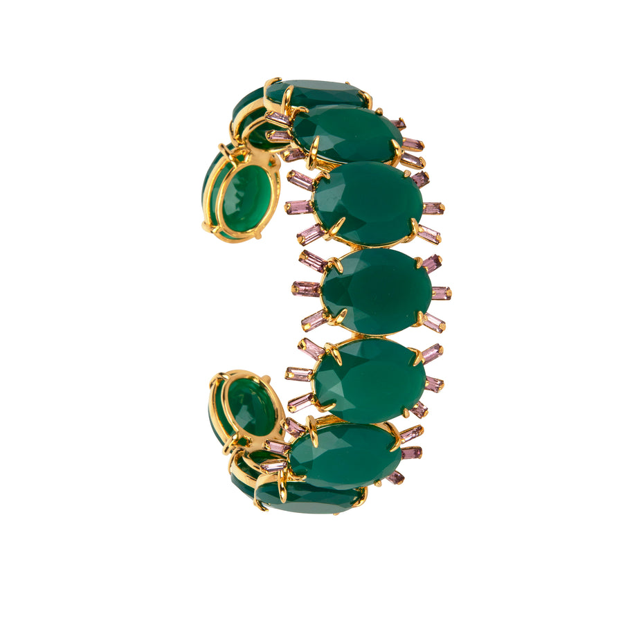 Amethyst & Green Onyx Cuff