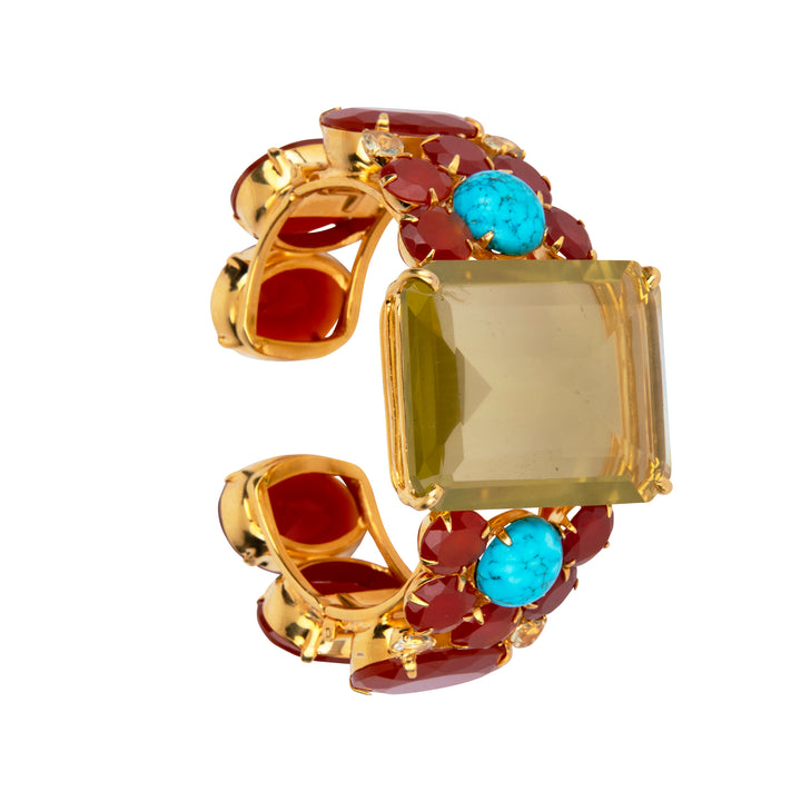 Lemon Quartz & Carnelian Cuff