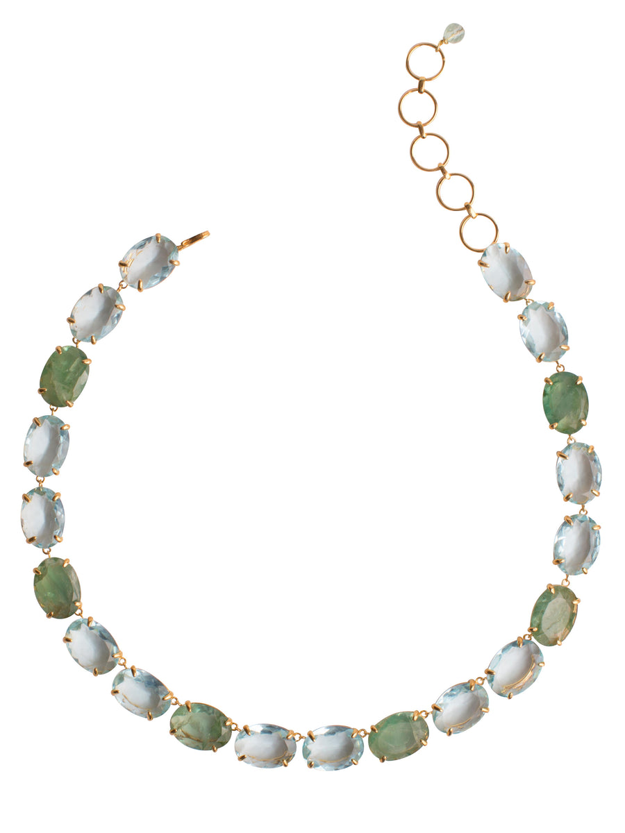 Fluorite & Blue Quartz Necklace