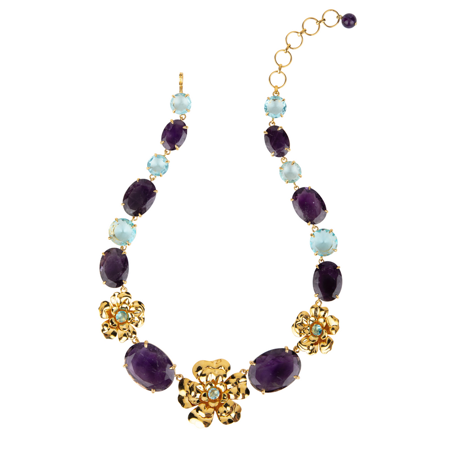 Amethyst Flower Necklace