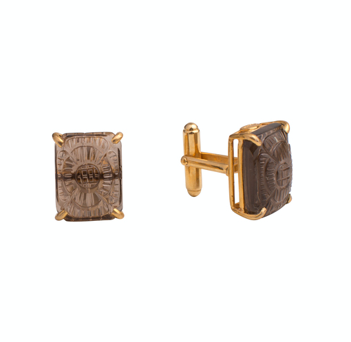 Rectangle Carved Cufflinks (more colors)