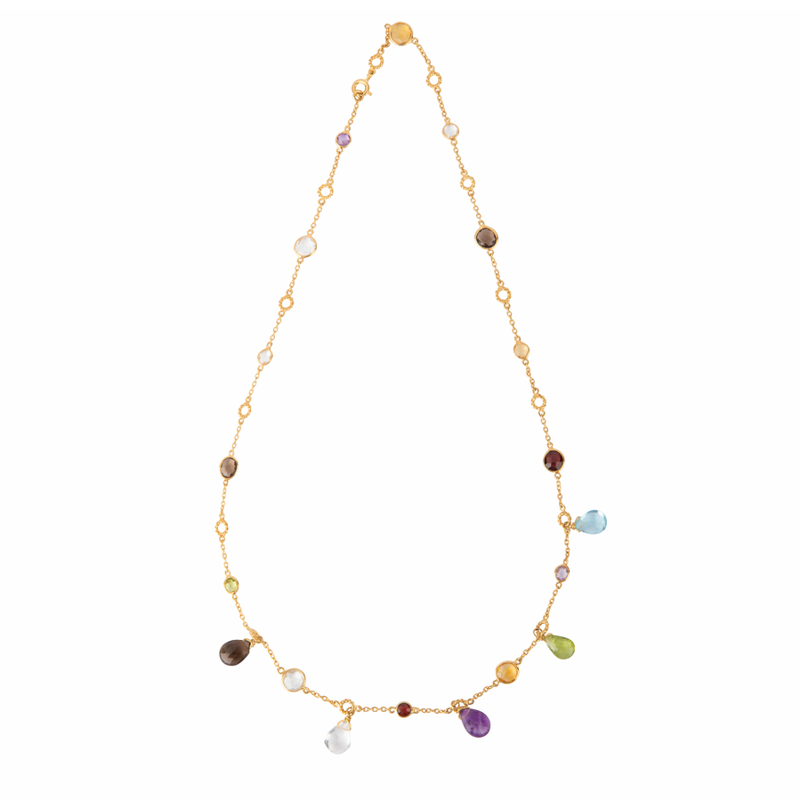 Multi-gems Sautoir Necklace