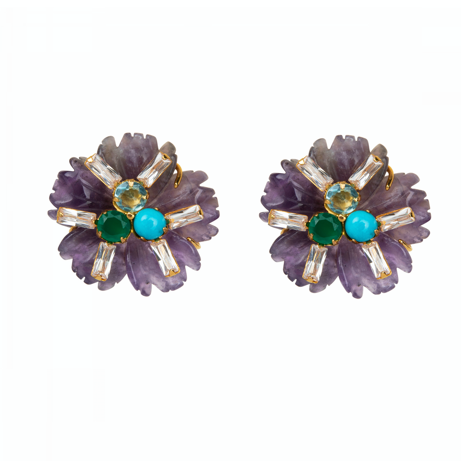 Carved Flower Studs (more colors)