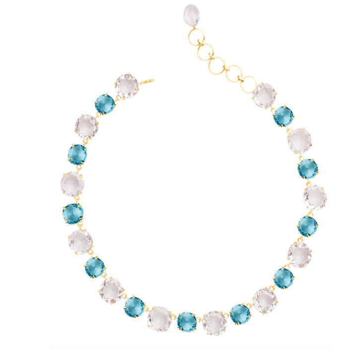 Blue Quartz & Clear Quartz Necklace