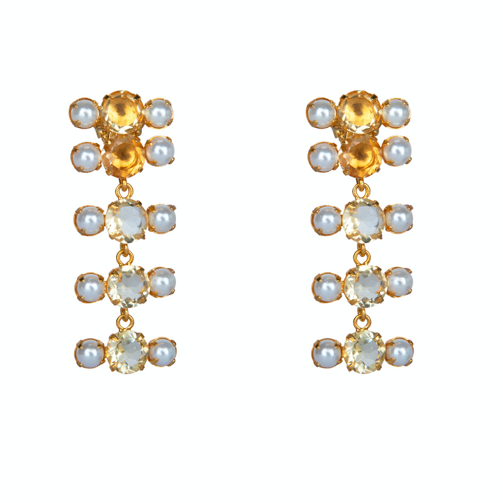 Citrine & Pearl Earrings