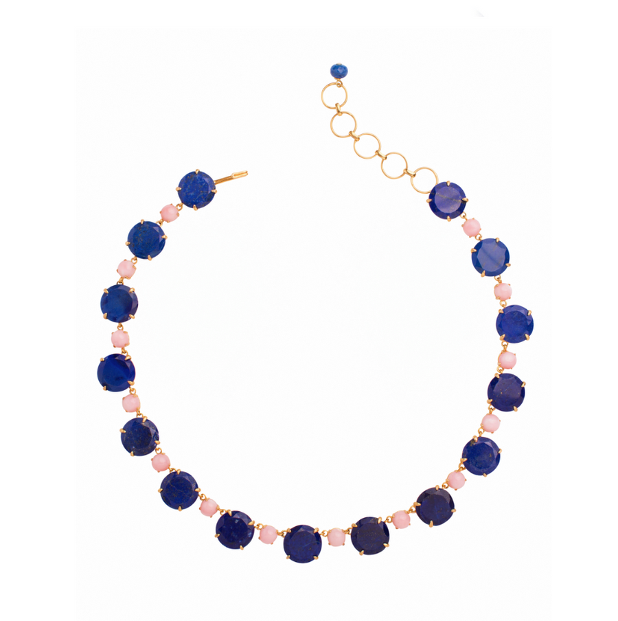 Lapis & Pink Opal Classic Necklace