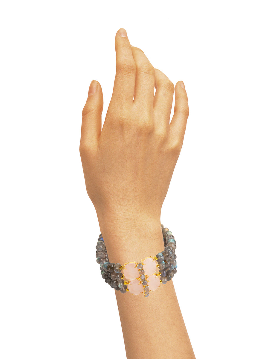 Rose Quartz  & Labradorite Bracelet