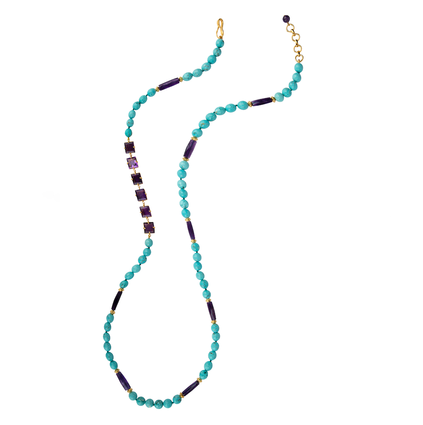 Turquoise & Amethyst Necklace
