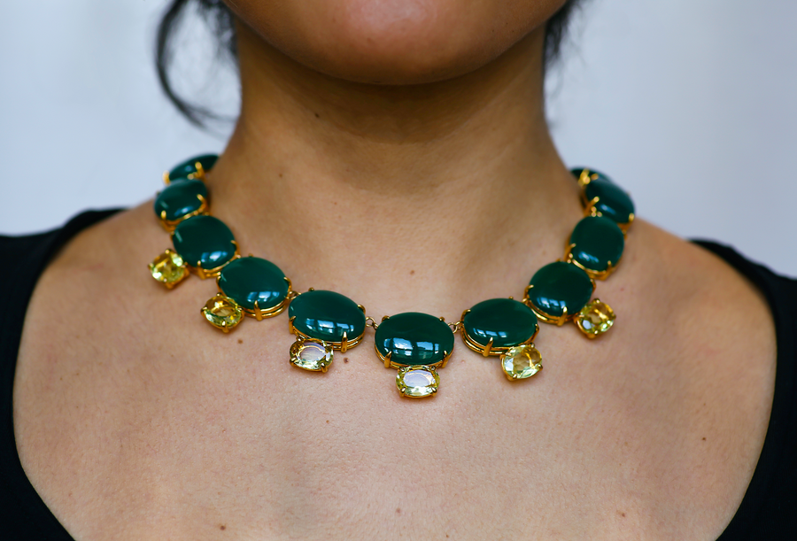 Oval Statement Necklace