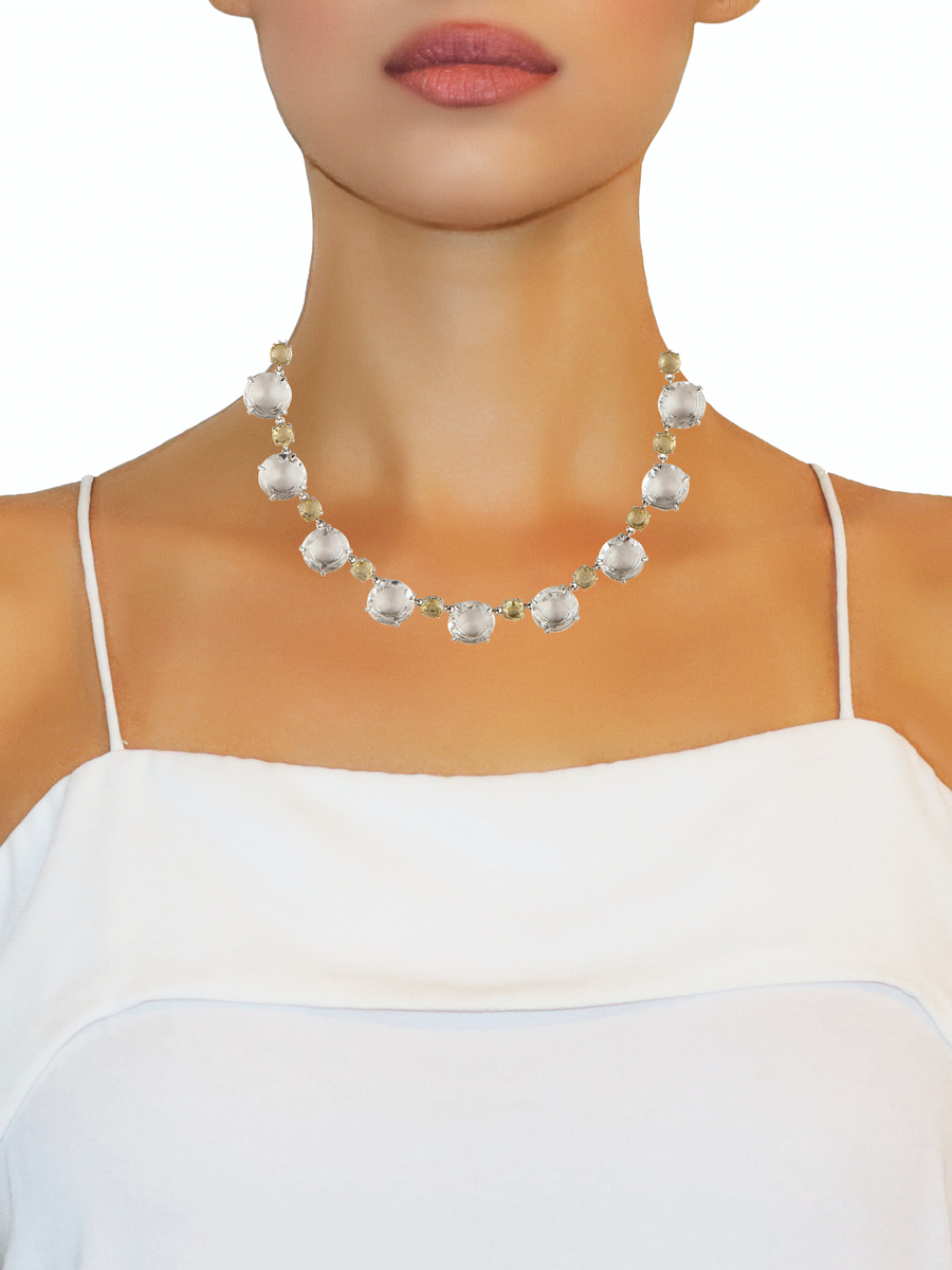 Moonstone & Chrysophrase Necklace